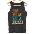 Eat Sleep Camp Repeat -Intage Outdoor Camping Camper Tank Top