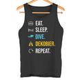 Eat Sleep Dive Dekobier Repeat Diving Tank Top