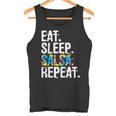 Eat Sleep Salsa Repeat Dancer Salsa Dance Regalo Canotta