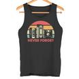 Never Forget Cool Retro Floppy Diskhs And Cassette Tapes Tank Top