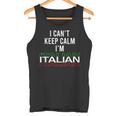 I Can't Keep Calm I'm Italian Bandera De Italia Camiseta sin mangas