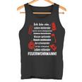 Ich Bin Ein Feuerwehrmannoluntary Fire Brigade Ich Bin Ein Tank Top