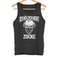 With 'Ich Hör Dich Nicht Ich Zocke Skull Tank Top