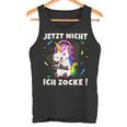 Jetzt Nicht Ich Zocke Gaming Gamer Unicorn Tank Top