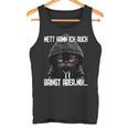 Short Sleeve Katz Ich Nett Kann Tank Top