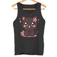 Kawaii Gatto Giapponese Anime Nero Amante Dei Gatti Canotta