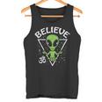 Meditating Alien Believe Zen Inner Peace Et Ufo Yoga Om Canotta