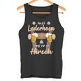 Mei Lederhosn Trogt No Da Hirsch Saufen Oktoberfest Tank Top