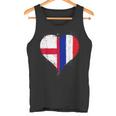 Mitad Inglés Mitad Francesa Las Banderas En Corazon Genial Camiseta sin mangas