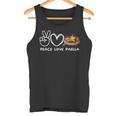 Peace Love Paella Retro Paella Amante De La Comida Camiseta sin mangas