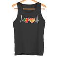 Portugal Spain Heartbeat Flag Spanish Portuguese Tank Top