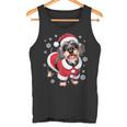 Rauhaardackel Dog Christmas Tank Top