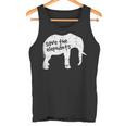 Save The Elephants In Stile Invecchiato Canotta