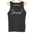 Servus In Handschrift Mit Bayern Motiv Tank Top