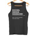 Social Media Manager Divertente Definizione Regalo Canotta