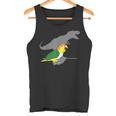 T-Rex Birb Memee Dinosaur Parrot Tank Top