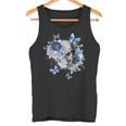 Totenkopf Und Schmetterlinge Mit Blumenschädel Und Schmetterlingen Tank Top