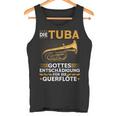 Tuba Entschädigung Querflöte Blasmusik Festival Bass Tubist Tank Top