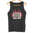 Ver Impresión Trasera Idle Fury Fuego Tatuaje Japonés Tigre Camiseta sin mangas