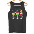 Weihnachten Prosecco Wein Lustiges Sekt Weinglas Geschenk Tank Top