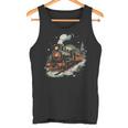 Weihnachtszugintage Dampflokomotive Retro Zug Leiter Tank Top