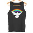 Weiße Friedenstaube Mit Regenbogen Tank Top