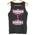 Zum Turnen Geboren Zur Schule Gezwungen Gymnastik Geschenk Tank Top