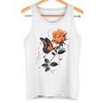 Blumen Und Schmetterlinge Damen Outfit Gray Tank Top