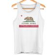 California State Flag Grizzly Bear Cali Distressed Canotta
