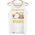 Children's Excuse Das Ich Zu Spät Bin Digger Driver Boy Digger 80 Tank Top