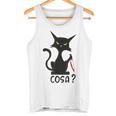 Cosa Gatto Divertente Nero Con Coltello Canotta
