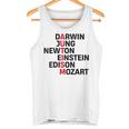 Darwin Jung Newton Einstein Edison Mozart Autism Awareness Tank Top