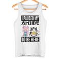 Ich Habe Meinen Anime Pausiert Hier Zu Sein Ramen Kawaii Cat Gray Tank Top