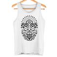 Maorí Polinesio Tatuaje Haka Dance Mascarilla Cabeza Camiseta sin mangas