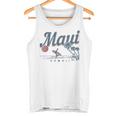 Maui Hawaii Surf Beachintage Souvenir Surfer Gray Tank Top