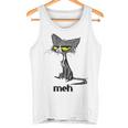 Meh Grey Cat Kitty Humor Novità Cat Tops Canotta
