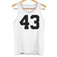 Nummer 43 Nummer Auf Der Rückseite Team Trikot Geburtstag Tank Top