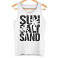 Sun Salt Sand Sommer Retro Fröhlich Urlaub Palm Tree Gray Tank Top