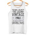 Vintage 1961 S Für Herren Retro 1961 Geburtstag Tank Top