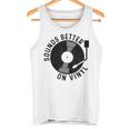 Vinyl Record Dj Record Retro Gray Tank Top