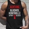 Achtung Alkohol Control Immediate Hier Blasen Tank Top Geschenke für Ihn