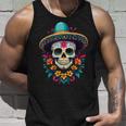 Aesthetic Mexico Dia De Muertos Skull Tank Top Geschenke für Ihn