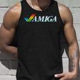 Amiga Tick Bianco Arcobaleno Stile Retro Computer Canotta Regalos para él