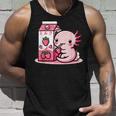 Axolotl Strawberry Milk Retro Kawaii Japan Axolotl Tank Top Geschenke für Ihn