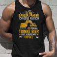 Bagger Ich Esse Fleisch Trinke Bier Underbrenne Diesel Tank Top Geschenke für Ihn