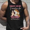 Beware Of The Frauchen Bulldog Tank Top Geschenke für Ihn