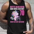 Bitte Keine Enid Gut Aussehe 70 Jahre Einhorn 70Th Birthday Tank Top Geschenke für Ihn