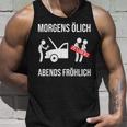 Car Mechanic Mechatronics Screwdriver Oil Evening Happy Tank Top Geschenke für Ihn