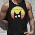 Cat Sunset Sunset Cat Retrointage Tank Top Geschenke für Ihn