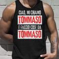 Ciao Sono Tommaso Faccio Cose Da Tommaso Personalizzato Canotta Regalos para él